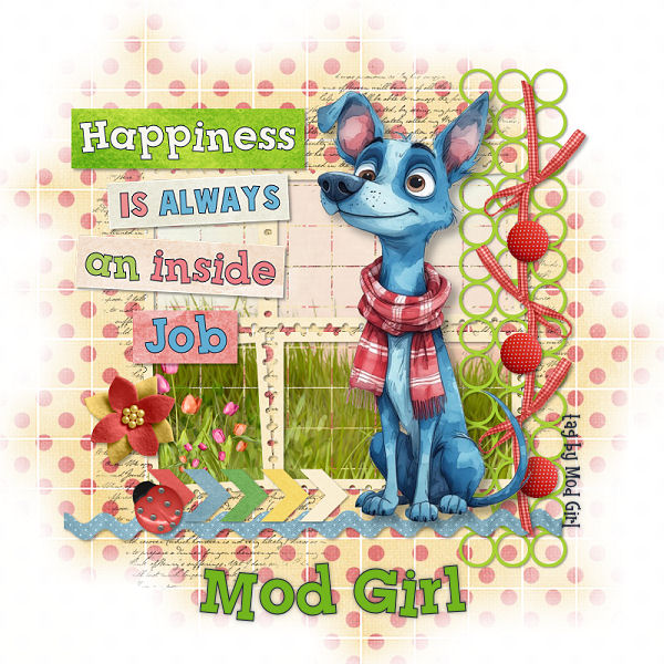 Blue Dog tag by Mod Girl