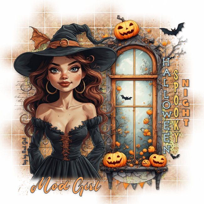 Halloween Witch tag by Mod Girl