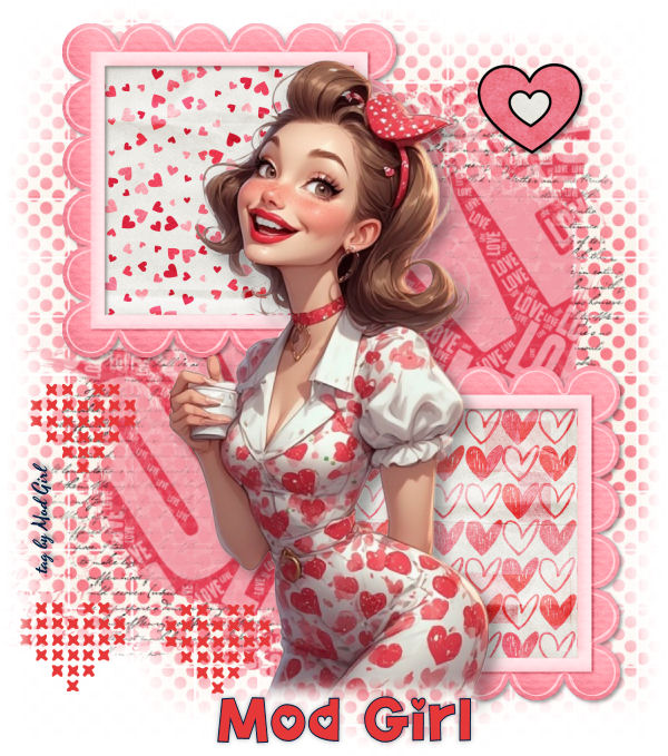 Valentine Girl tag by Mod Girl