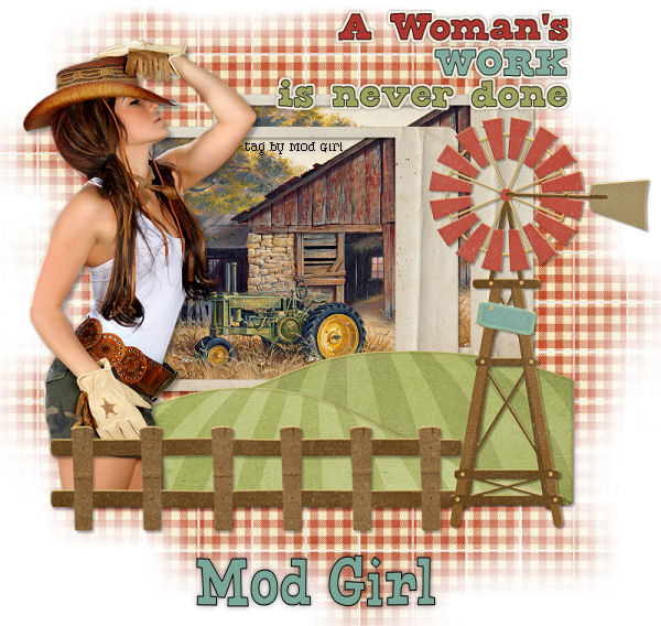 Woman's Work tag by Mod Girl