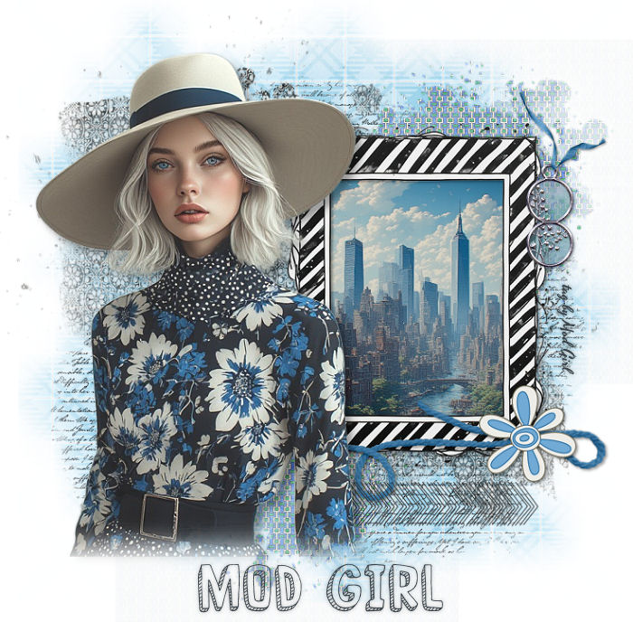 Blue Fashion tag by Mod Girl