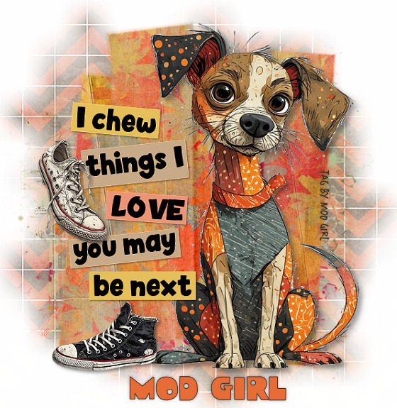 Chew Toy tag by Mod Girl