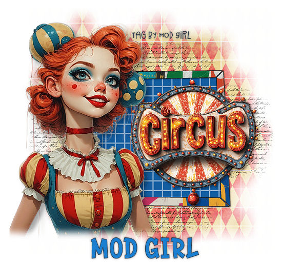 Circus Girl tag by Mod Girl