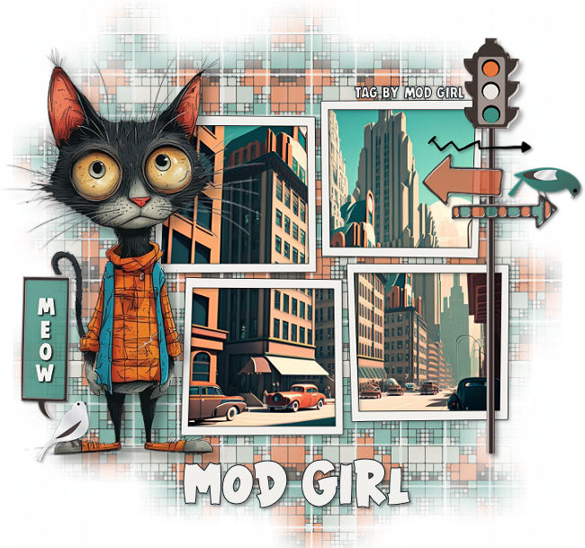City Kitty tag by Mod Girl