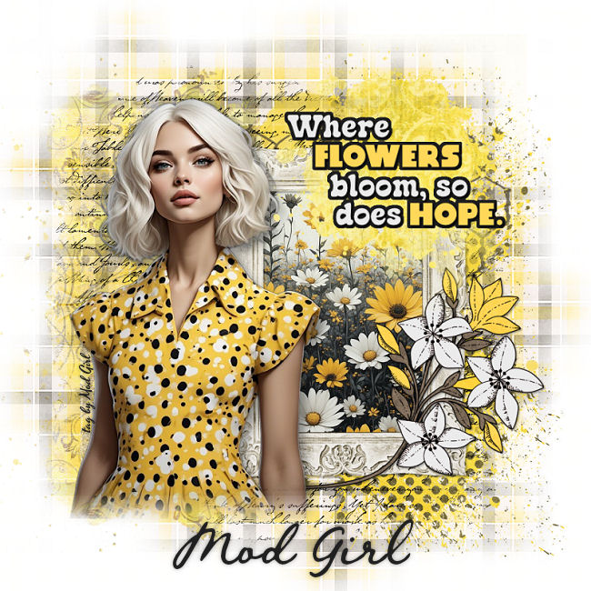 Flowers Bloom tag by Mod Girl