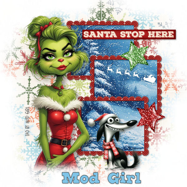 Miss Grinch tag by Mod Girl