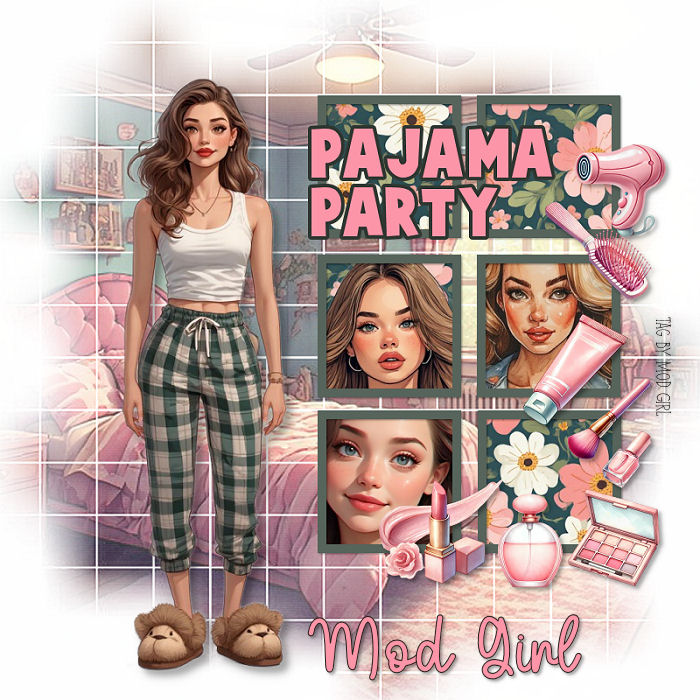 Pajama Party tag by Mod Girl