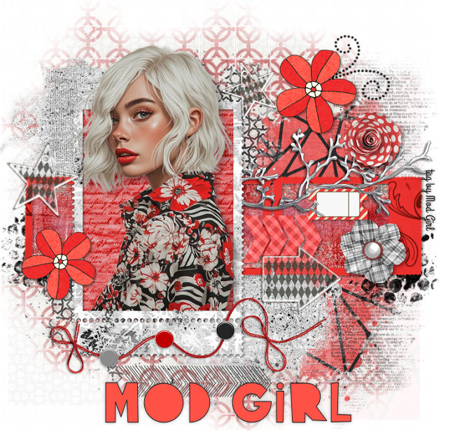 Red Fashion tag by Mod Girl