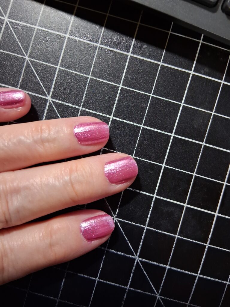 Pink Metal Nails