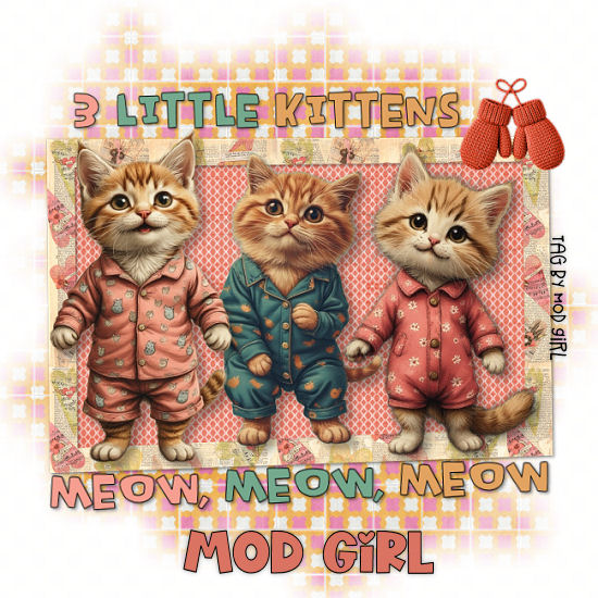3 Little Kittens tag by Mod Girl