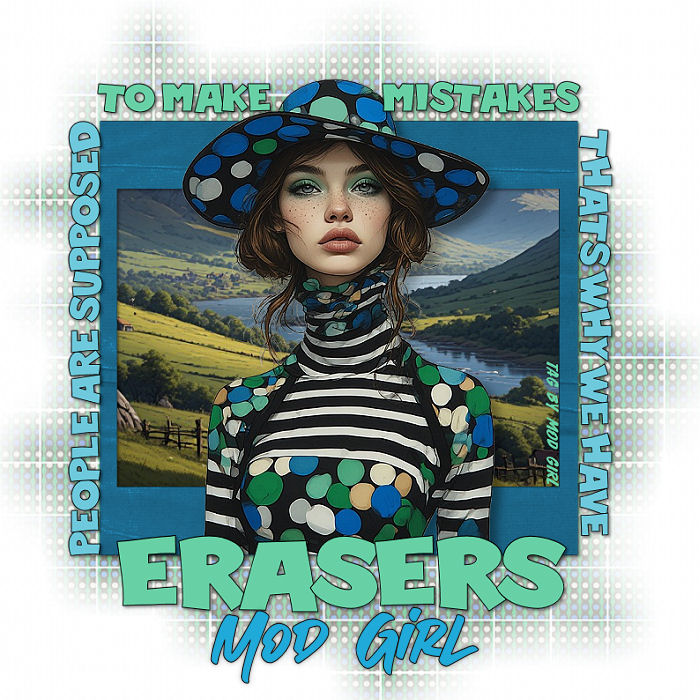 Erasers tag by Mod Girl