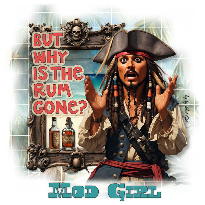Pirate Rum tag by Mod Girl