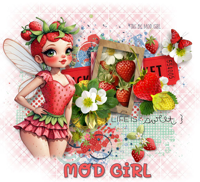 Strawberry Fairy tag by Mod Girl