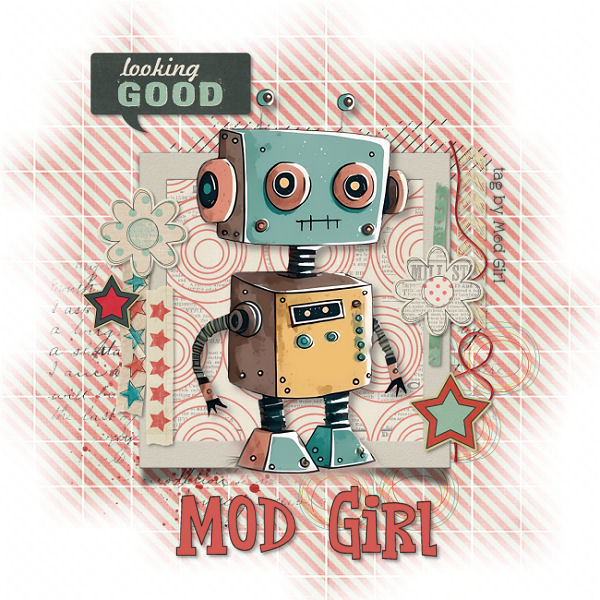 Cute Robot tag by Mod Girl