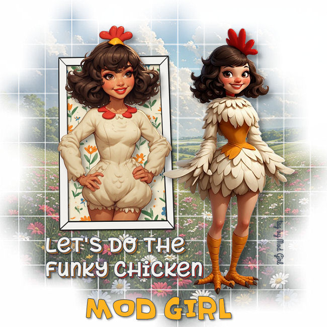 Funky Chicken tag by Mod Girl