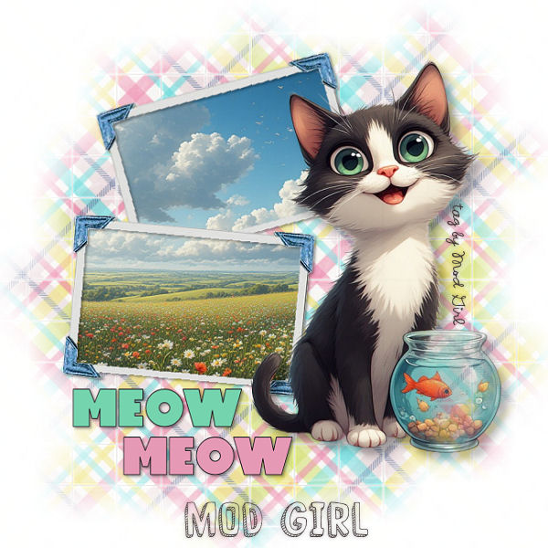 Meow Meow tag by Mod Girl